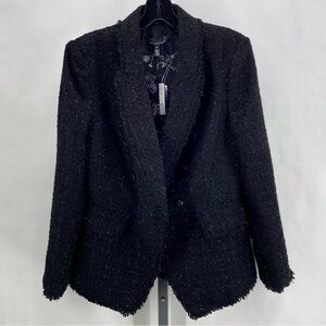 NWT White House Black Market black tweed blazer
